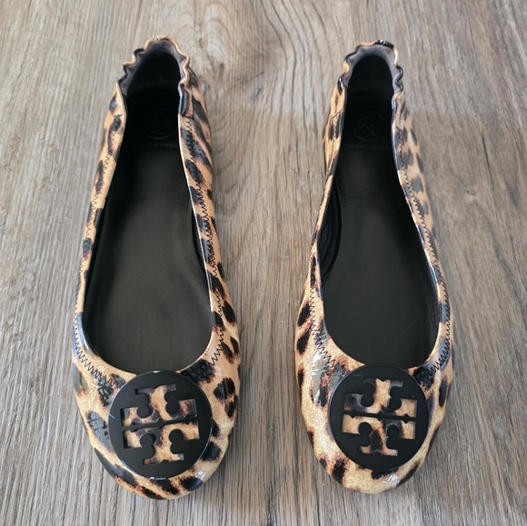 Tory Burch Women's Leopard Print Ballet Flats Size 9M - Picture 4 of 10